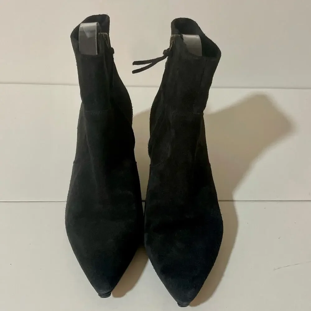 Isabel Marant Derst Black Suede Ankle Boots Booties Kitten Heel Leather sz 37 - Picture 7 of 15